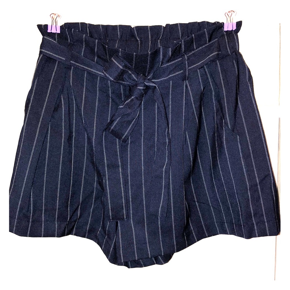 High Waisted Belt-Tie Shorts